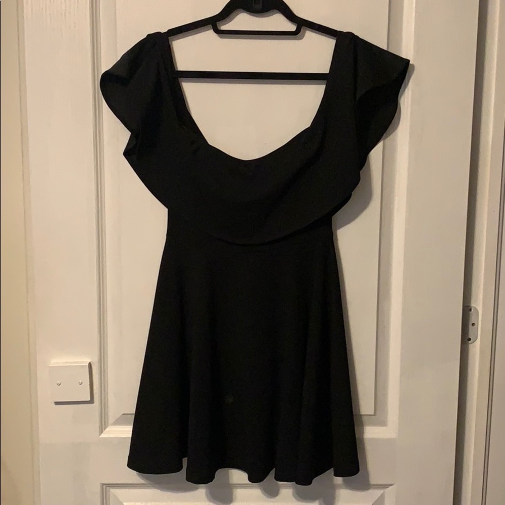 Black off the shoulder dress